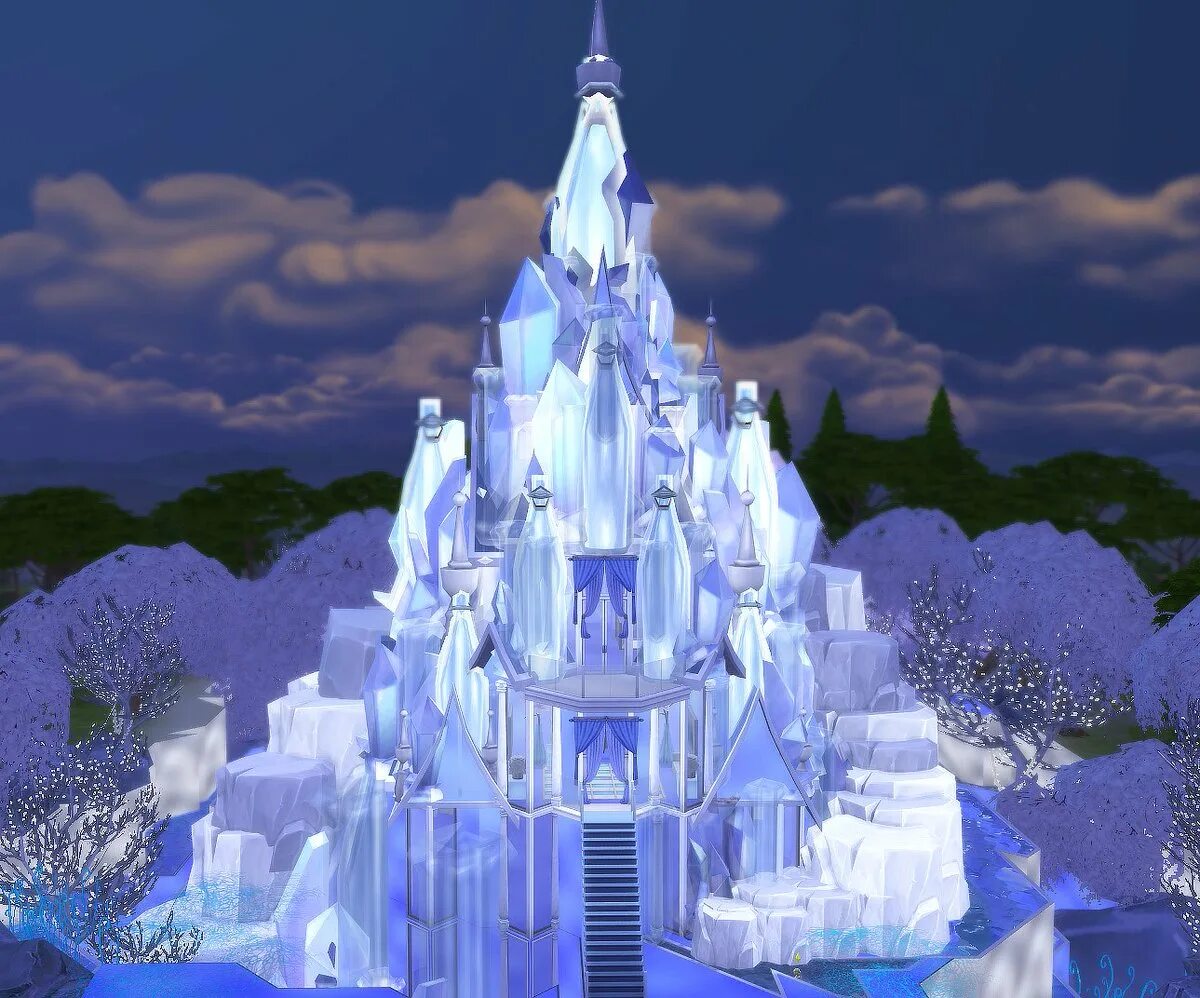 Хрустальный дом 2. Хрустальный дом 2. Дом снежной королевы симс 4. Домик из хрусталя. Ледяной дворец снежной королевы.