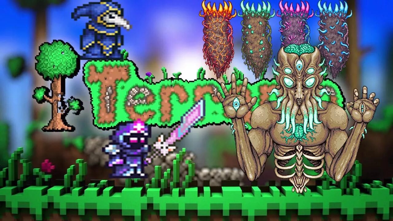 Боссы террария 1. Террария 1. 4. 2. 1 босс в террарии.