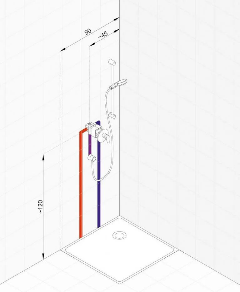 Душевая система высота. Высота смесителя Клуди встраиваемый. Высота установки встроенного смесителя для душа Grohe. Высота установки водорозетки для ванны с душем. Высота установки смесителя для душа в душевой кабине.