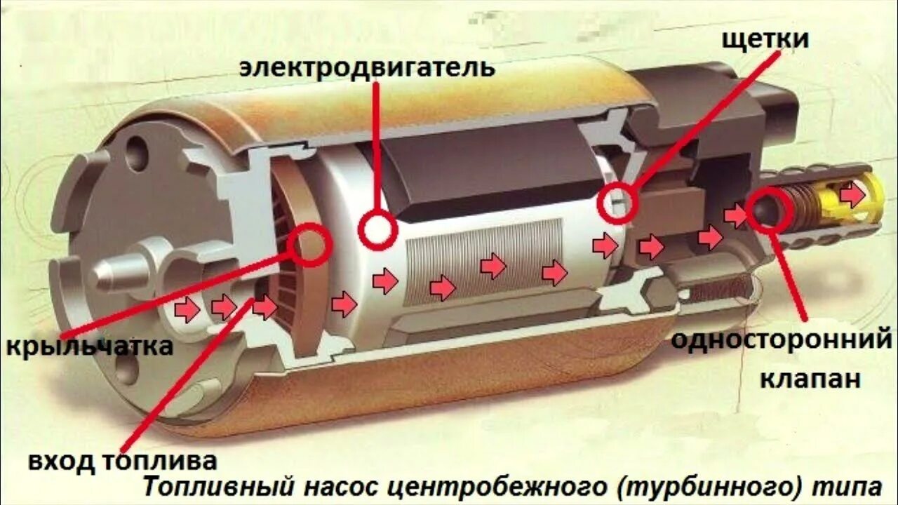 Топливный насос принцип. Как устроен топливный насос. Устройство электробензонасоса инжекторного двигателя схема. Устройство электрического топливного насоса. Бензонасос электрический, схема в разрезе.