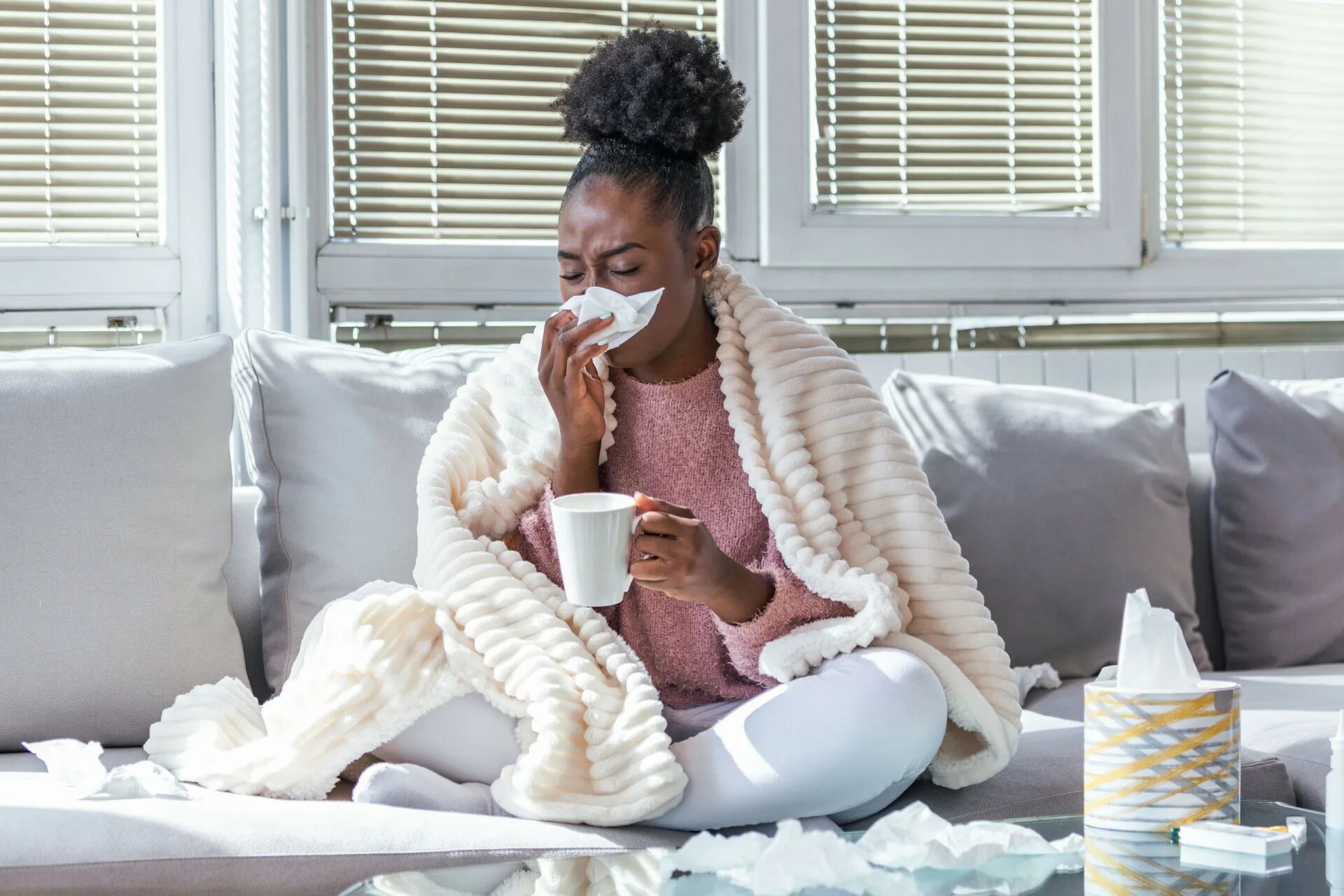 Did you catch a cold. Sick day. woman sick day. catch a cold. home at sick.