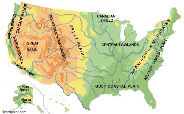 Великие равнины на карте полушарий. Великие равнины США на карте. Великая низменность на карте Северной Америки. Великие равнины Америки на карте. Низменности Северной Америки на карте.