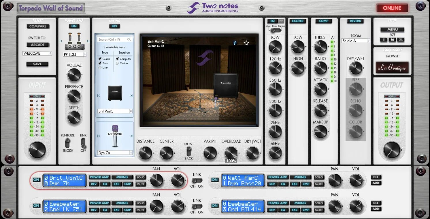 Two Notes усилители VST. VST микшер. Torpedo Wall of Sound. Виртуальный микшер VST. Two звук