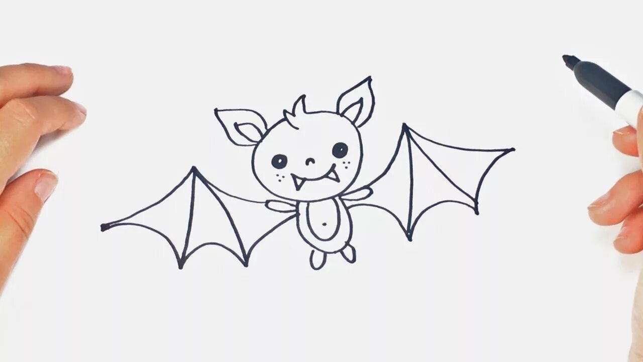 Murcielago раскраски. Bat draw. Bat drawing small and easy. Как нарисовать летучую мышь и котенка на руке.