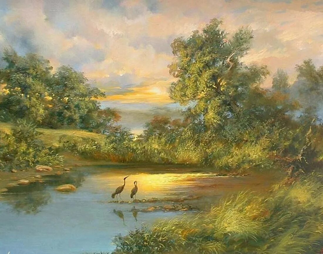 картины пейзажи известных художников в высоком разрешении