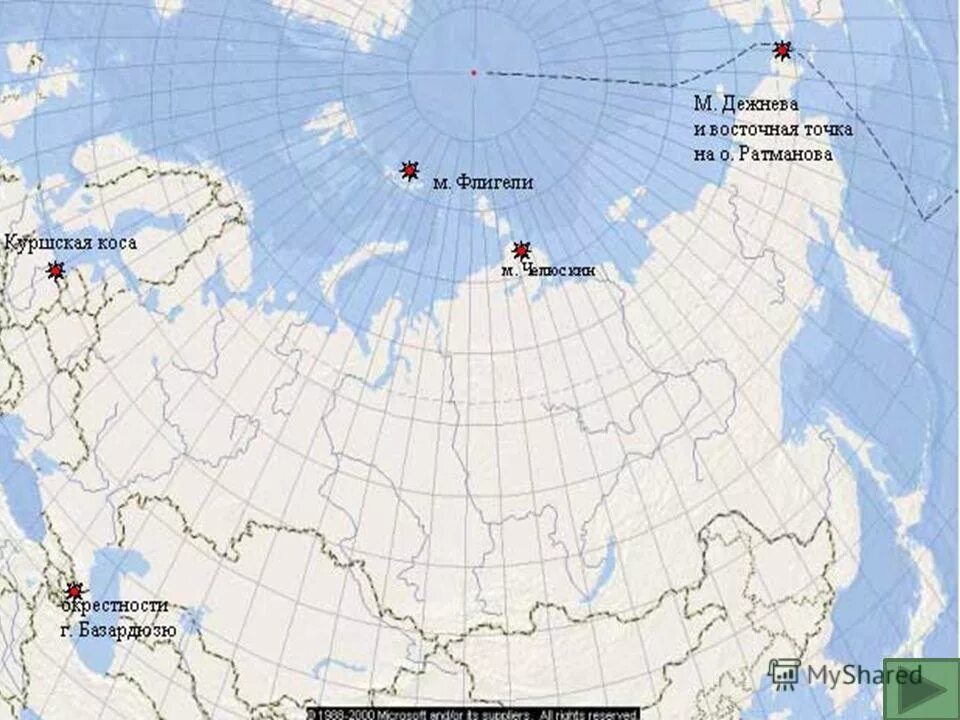 М челюскин крайняя точка. Мыс Челюскин и мыс Дежнева на карте. Крайняя точка мыс Челюскин на карте. Крайняя Северная точка – мыс Челюскин.