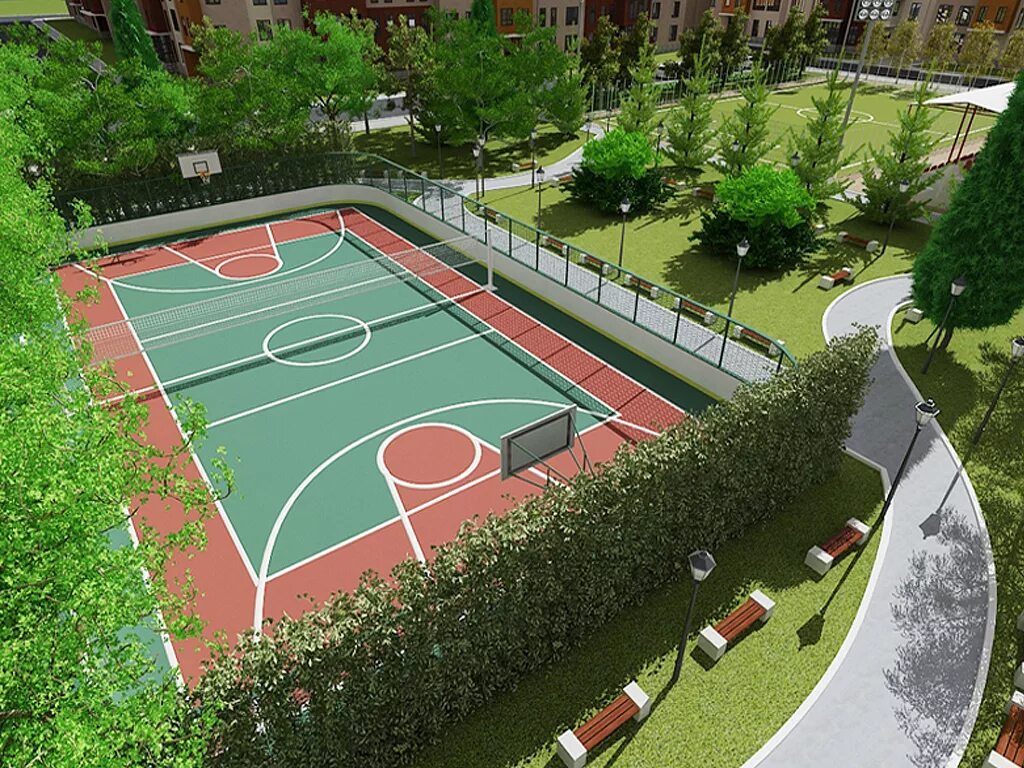 Парк северное бутово футбольное поле. Универсальная спортивная площадка. Хоккейный корт 40 20 спортплощадка. Северный ландшафтный парк баскетбольная площадка. Стадион сфу.