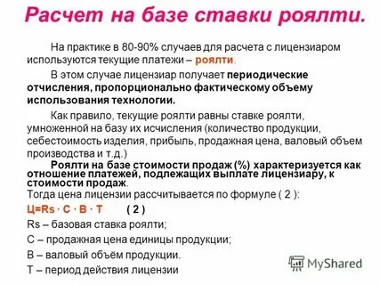 Что такое лицензионное вознаграждение
