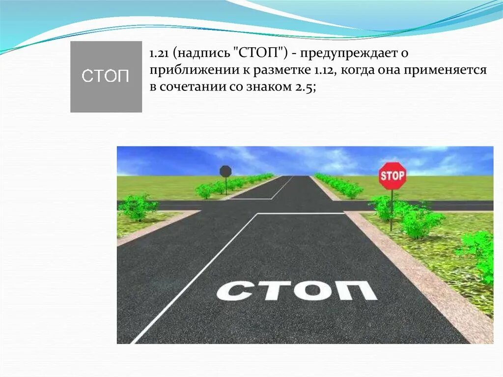 Дорожная разметка стоп. Разметка 1.21. Разметка в виде надписи стоп. Надпись стоп дорожная разметка.