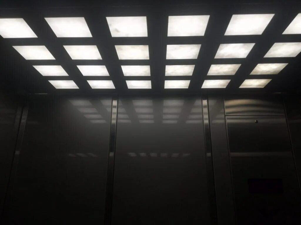 With marci in broken elevator