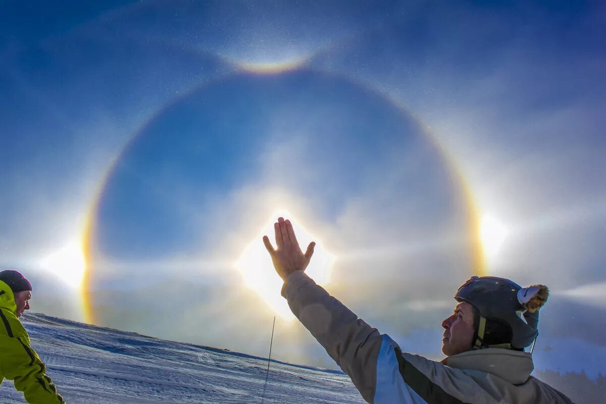 наблюдение за солнцем зимой