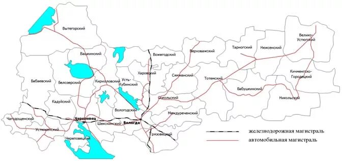 Карта железных дорог Вологодской области. Карта Вологодской области с железными дорогами. Схема железных дорог Вологодской области. Карта ЖД дорог Вологодской области.