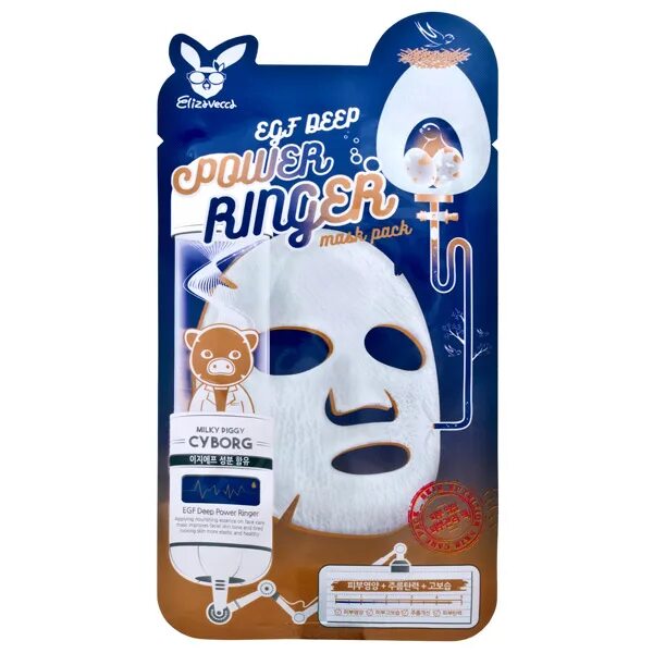 EGF Deep Power Ringer Mask маска эпидермальный фактор 1шт. Elizavecca тканевые маски, ассорти 12 шт.. Elizavecca Red Ginseng Deep Power Ringer Mask.. Маска Elizavecca Power Ringer синяя.
