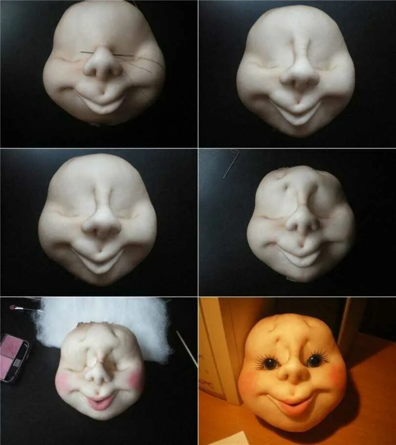 Лицо из колготок для начинающих