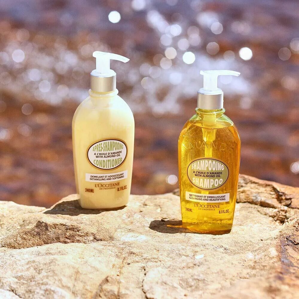 L'Occitane en Provence Almond. With Almond Oil loccitane. Локситан набор миндаль. Шампунь локситан миндаль.