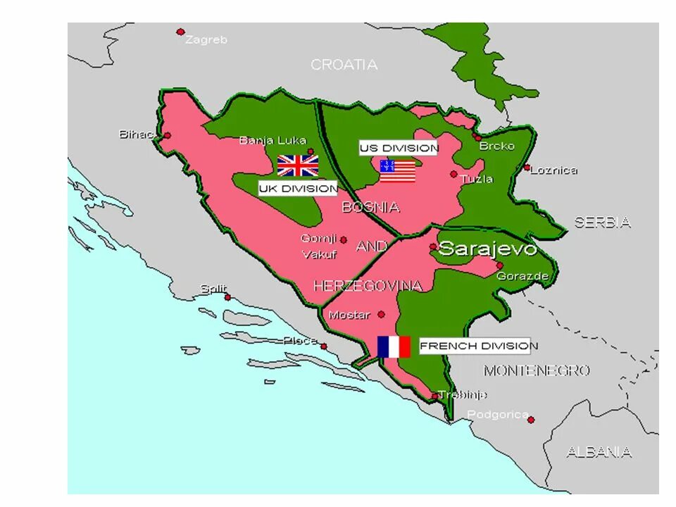 Сербия и республика сербская на карте