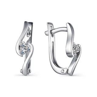 Серьги из белого золота 585 пробы