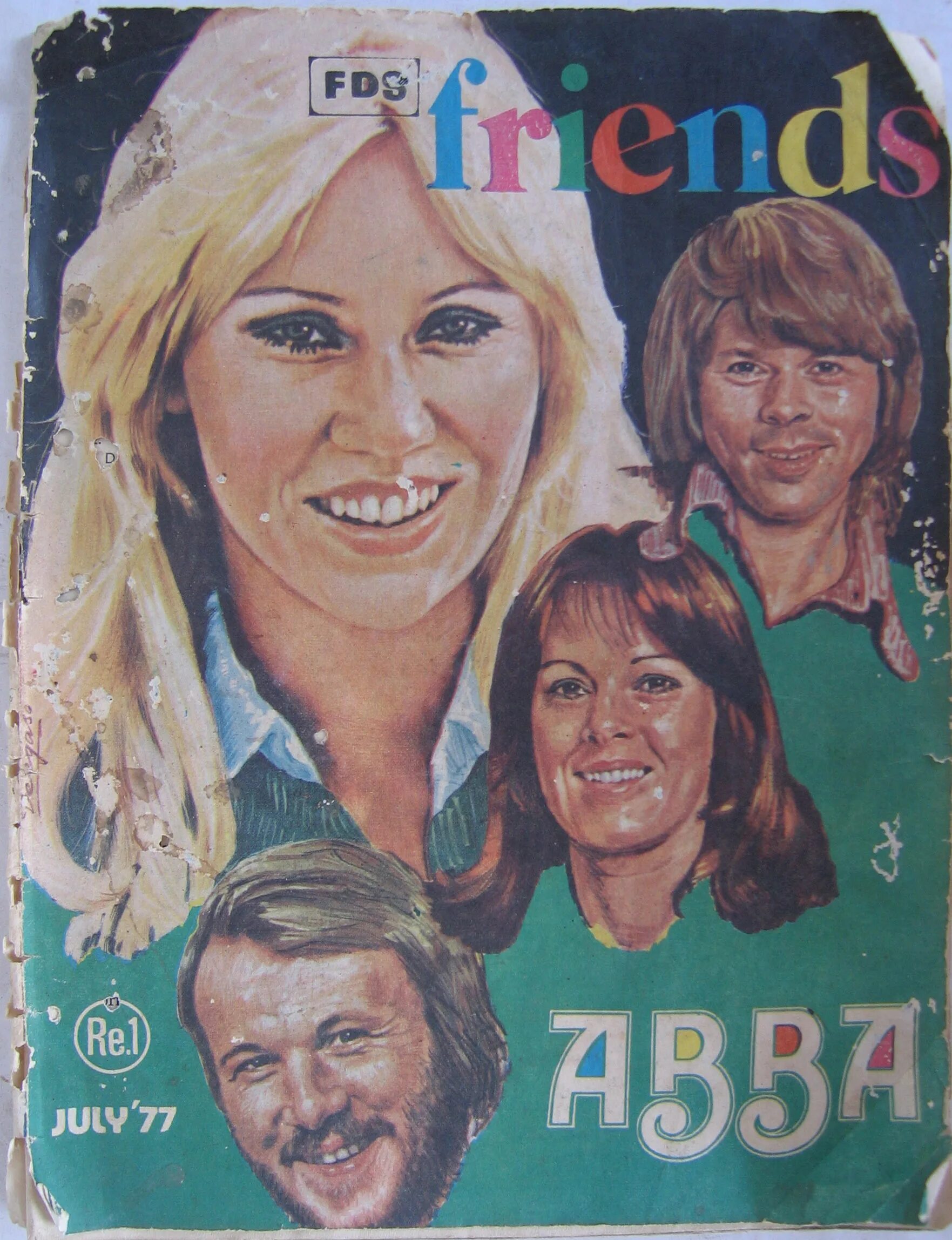 ABBA 1977 Cover. ABBA album Cover. ABBA the album 1977 Cover. Friends magazine