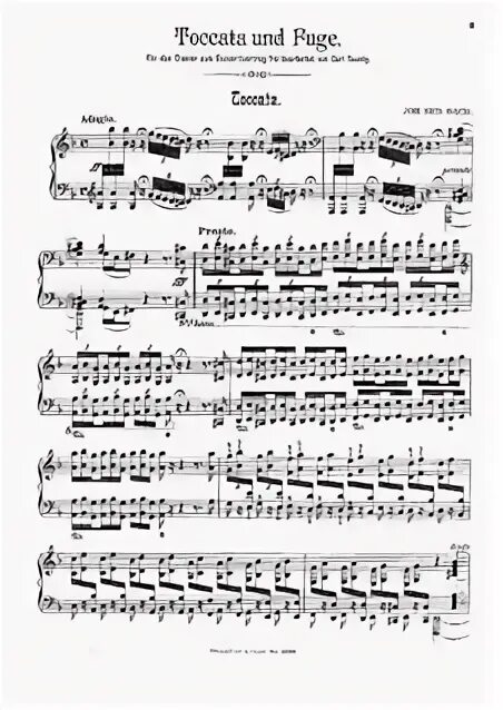 Toccata and fugue in minor