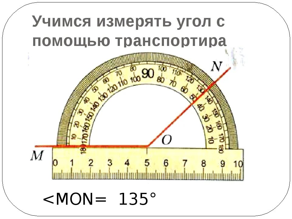 Как отличить без. Как измерить угол. Как измерить градус угла. Как измерять углы транспонтита. Измерение углов транспортиром.