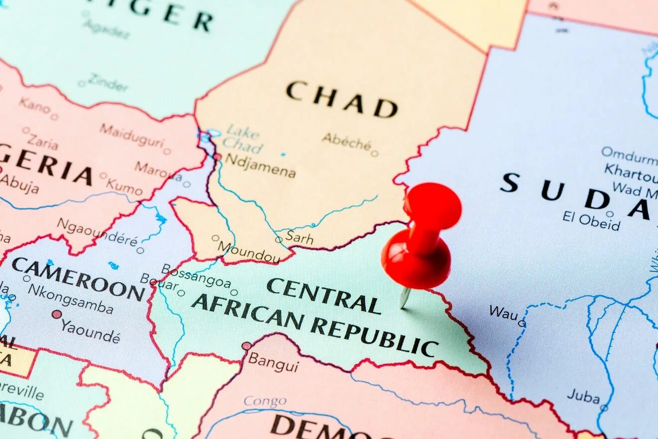 26 страна. Центральноафриканская Республика на карте. Центральноафриканская Республика на карте Африки.