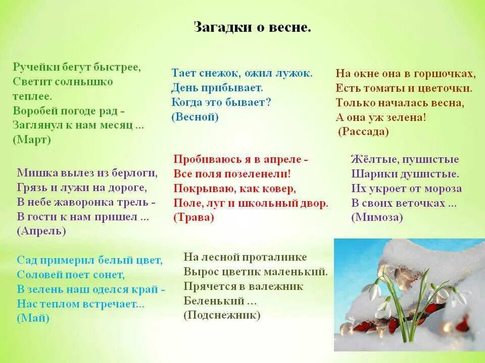 На лесной проталинке вырос. Загадки про весну. Весенние загадки. Загадки на весеннюю тему.