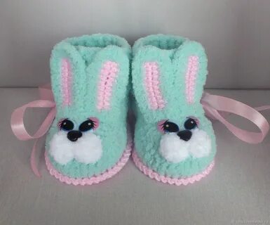 Тапочки детские из пряжи