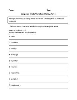 Write compound words
