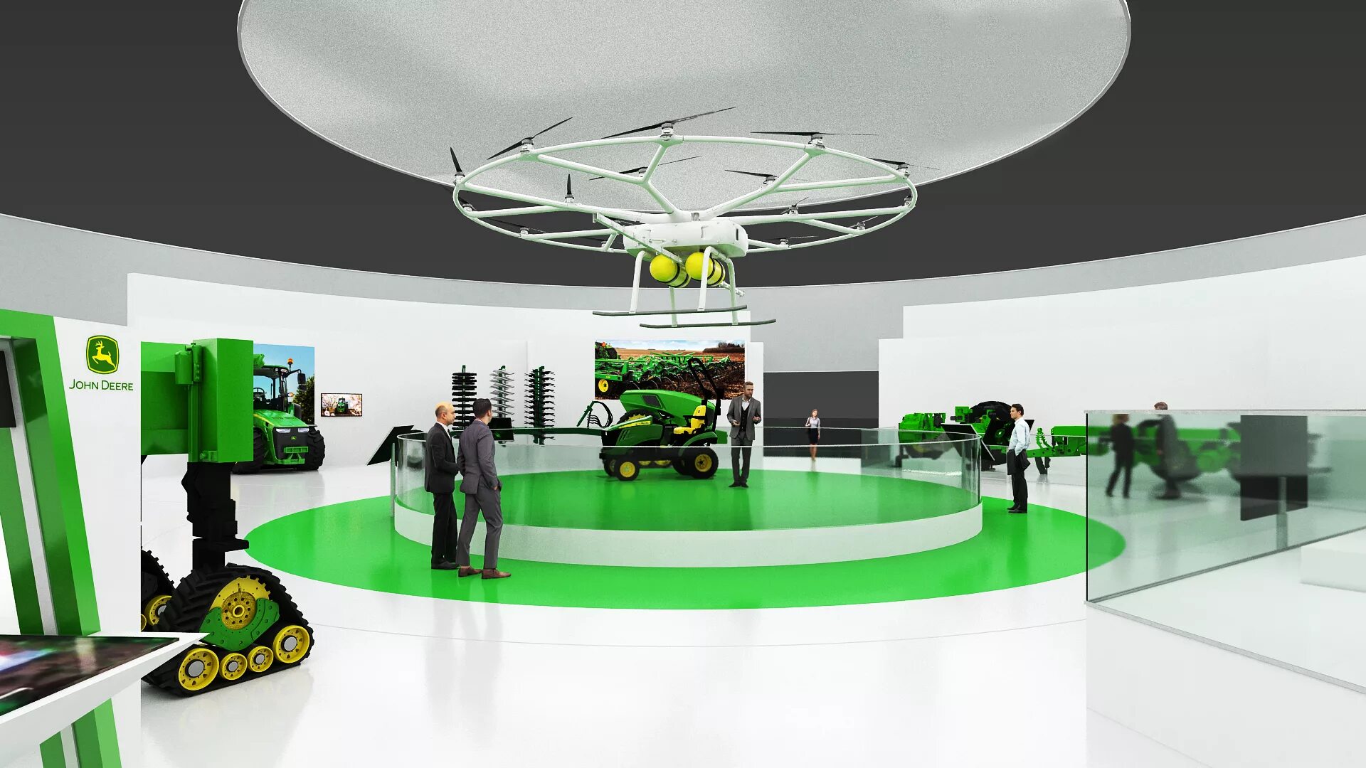 John Deere Agritechnica 2019. John Deere на выставке. Выставка стенд John Deere. Электро John Deere беспилотный колесный. Future john