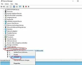Выбрать конфигурацию usb