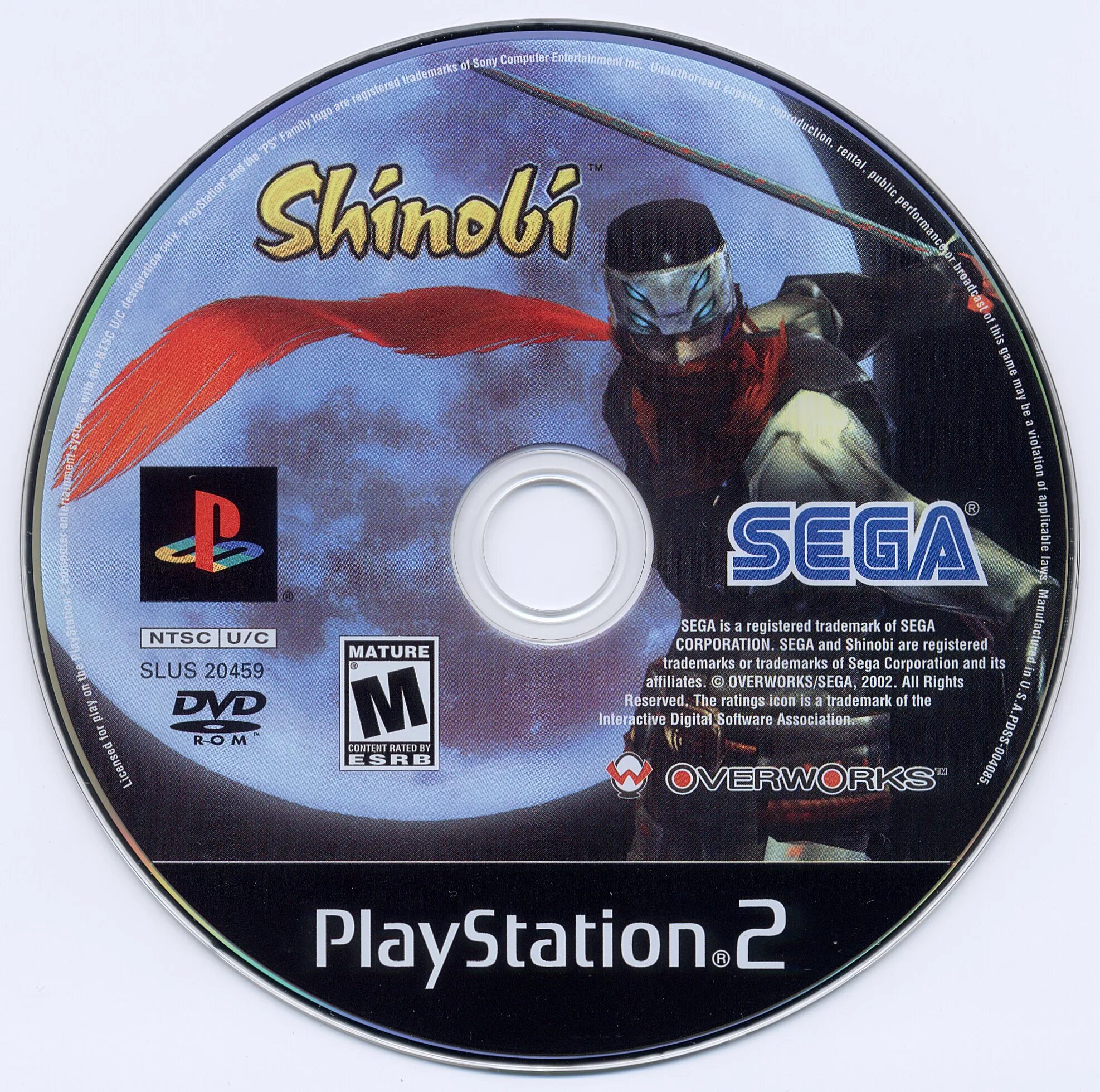 Диски игр ps2. Плейстейшен 1 диск блейд. Sega диск на PLAYSTATION 2. Shinobi ps2. Shinobi 2002 ps2.