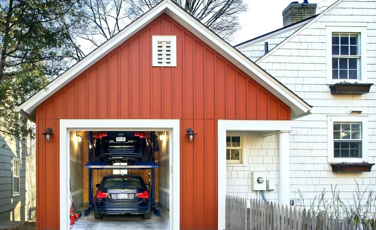 Гараж. Красивый гараж. Необычный гараж. Американский гараж. Как сделать красивый гараж