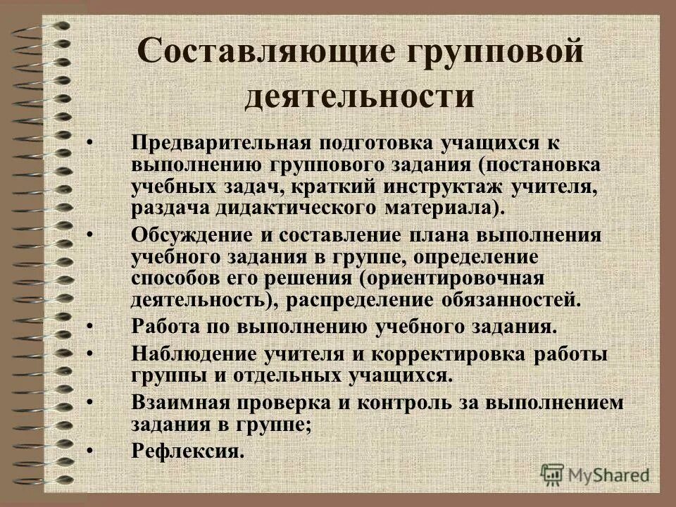 Составляющие групповой работы. Составляющие групповой работы. Составляющие групповой работы. Асу ст. Составляющие групповой работы.