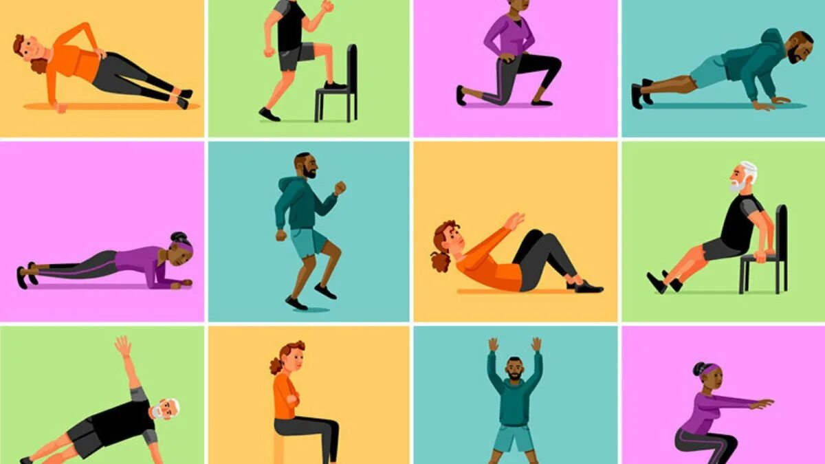 Exercise формы. Физические упражнения. простые физические упражнения. комплекс упражнений для поддержания формы. физ упражнения для похудения.