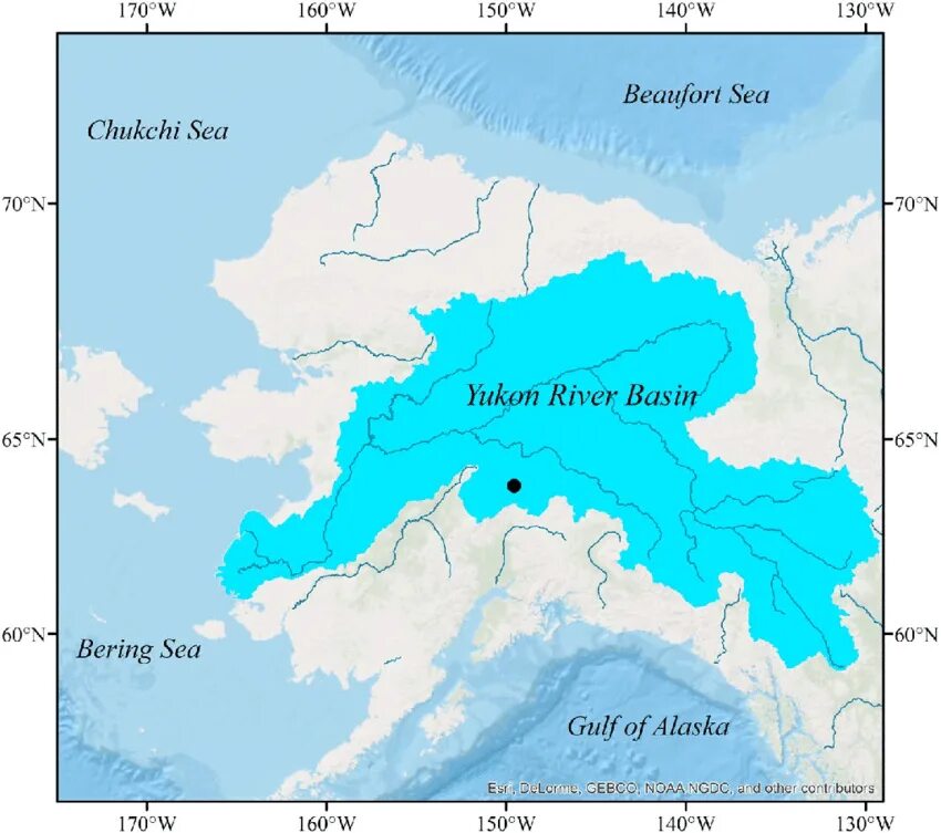 В какой океан впадает река юкон. Yukon River Map. Бассейн реки Юкон. Река Юкон на карте.