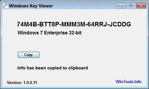 Узнать ключ windows 7