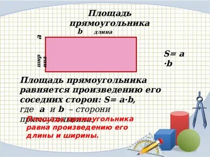 Презентация понятие площади многоугольника площадь прямоугольника