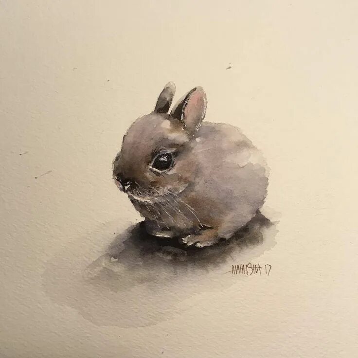 Композиция tiny Bunny. Awaisha художник. Картина по номерам tiny Bunny.