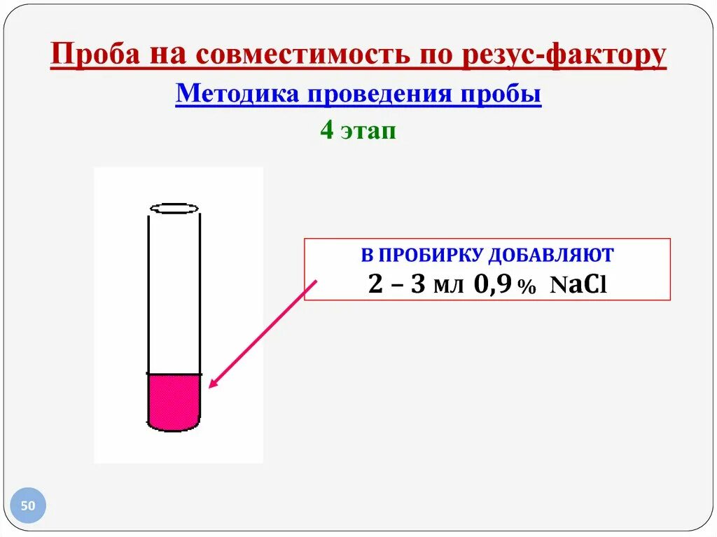 Проба на совместимость по резус фактору