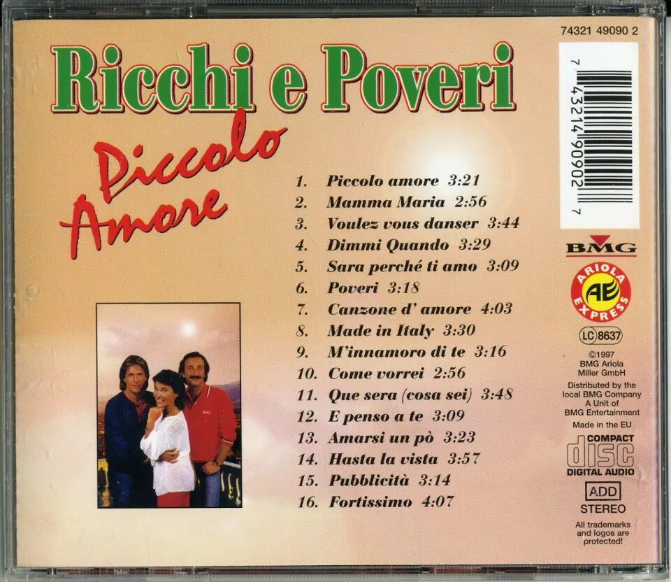 Piccolo amore. Ricchi e Poveri - come vorrei Ноты. Обложка диска Ricchi e Poveri. Пикколо Аморе. Аморе перевод на русский с итальянского.