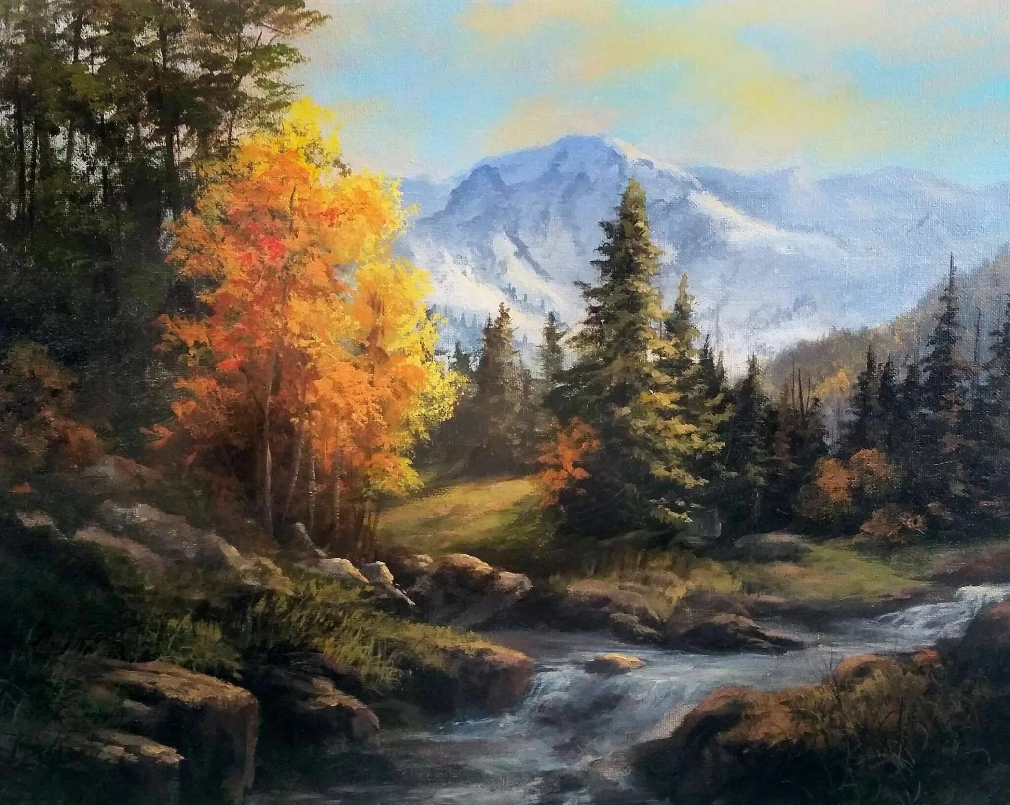 Painted landscape. Кевин Хилл картины. Кевин Хилл и его живопись. Горные пейзажи Кевина Хилла. Kevin Hill художник.