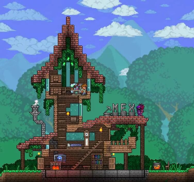 Alchemist terraria. Хижина террария. Хижина дом Terraria. Terraria дом алхимика. Террария Хижина чудес.