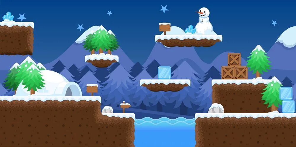 Как пройти зимний уровень. Зимний платформер 2d. зимняя платформа для игры. платформер снежок. зимний фон для платформера.