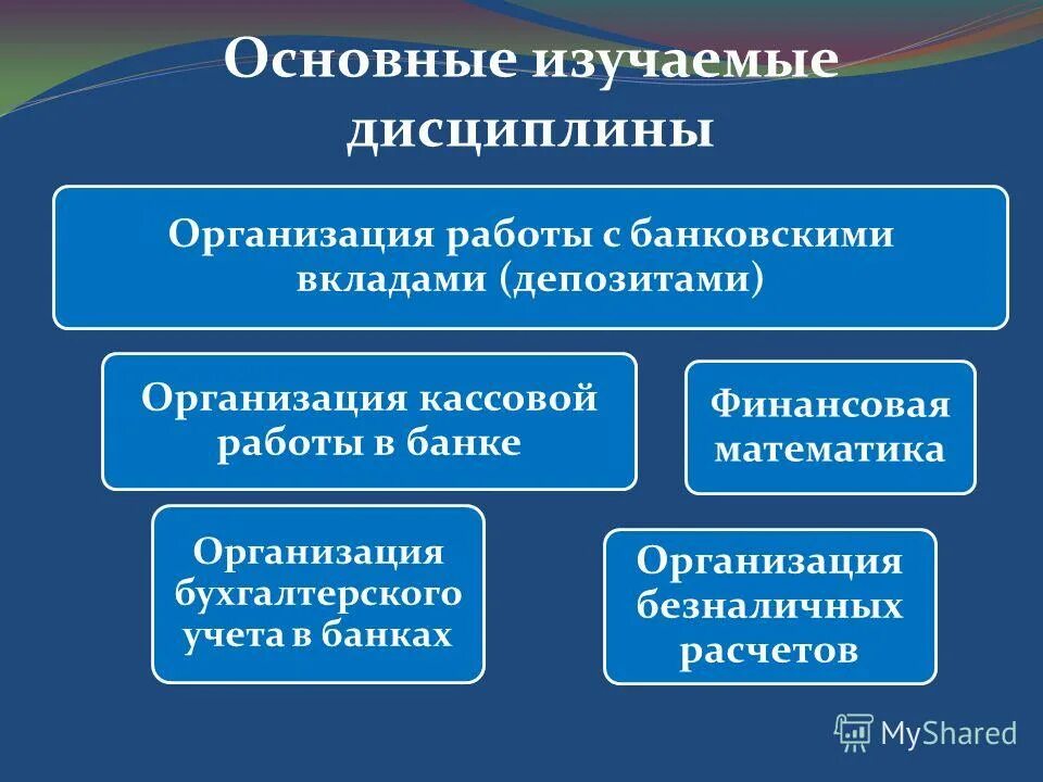 Дисциплина организация учета. Основные дисциплины. Организация работы с банковскими вкладами депозитами. Основные предметы банковское дело. Основфне дисциплины банковского дела.