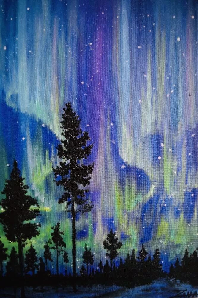 Правополушарное рисование северное сияние гуашью. Рисуем северное сияние. Северное сияние нарисовать красками. Пейзаж северное сияние гуашью. Рисование северного сияния акварелью.