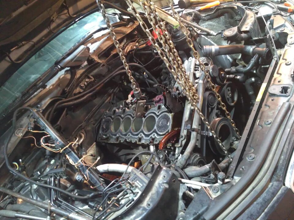 замена поршневых колец и маслосьемных колпачков на е39 м54 - BMW 5 series (E39),