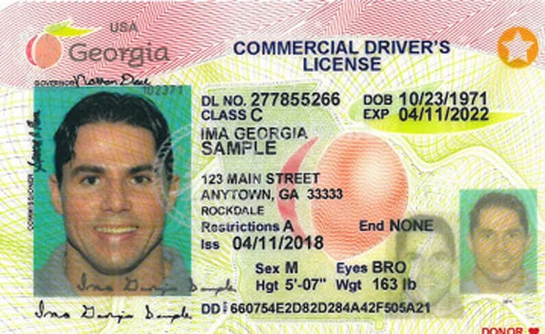 Commercial license. CDL Driver License. Georgia Driver License. Georgian Driver License.