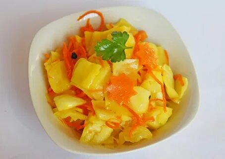 Желтая капуста по корейски