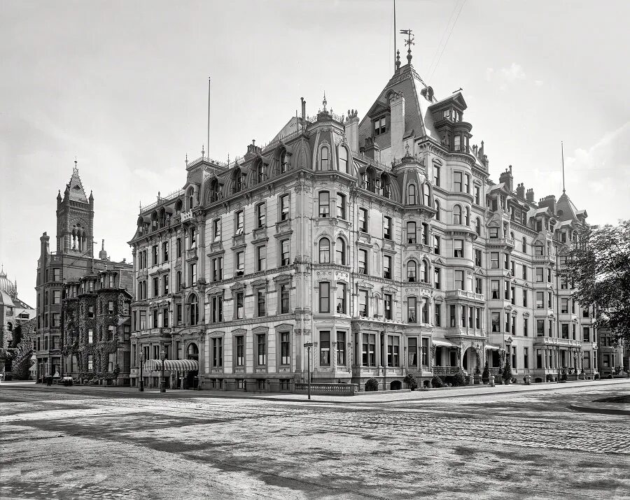 Коммонуэлс Авеню Бостон. Бостон 1900. Бостон 19 век. Бостон 18 век.