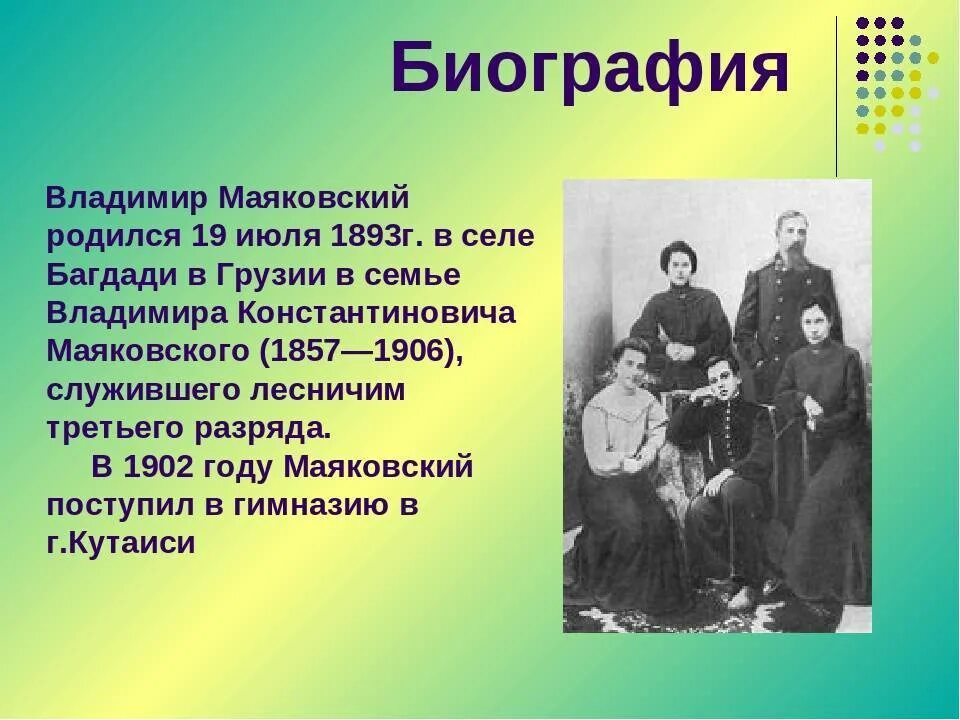 Маяковский биография. Маяковский презентация.